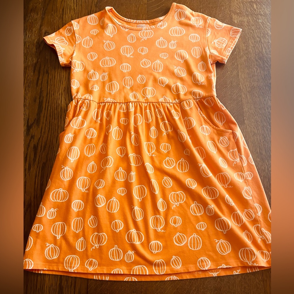 #64 - Cat & Jack Pumpkin Dress - Size 14